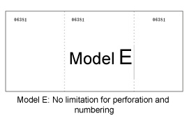 Model E:No limitation for perforation and numbering
